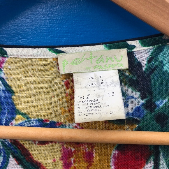 Floral Anthropologie linen coat - Picture 2 of 3